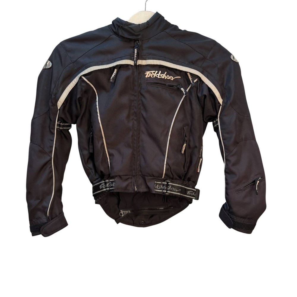 Fieldsheer Mens Black Polyester Motorcycle‎ Jacket with CE Armor Padded Size S